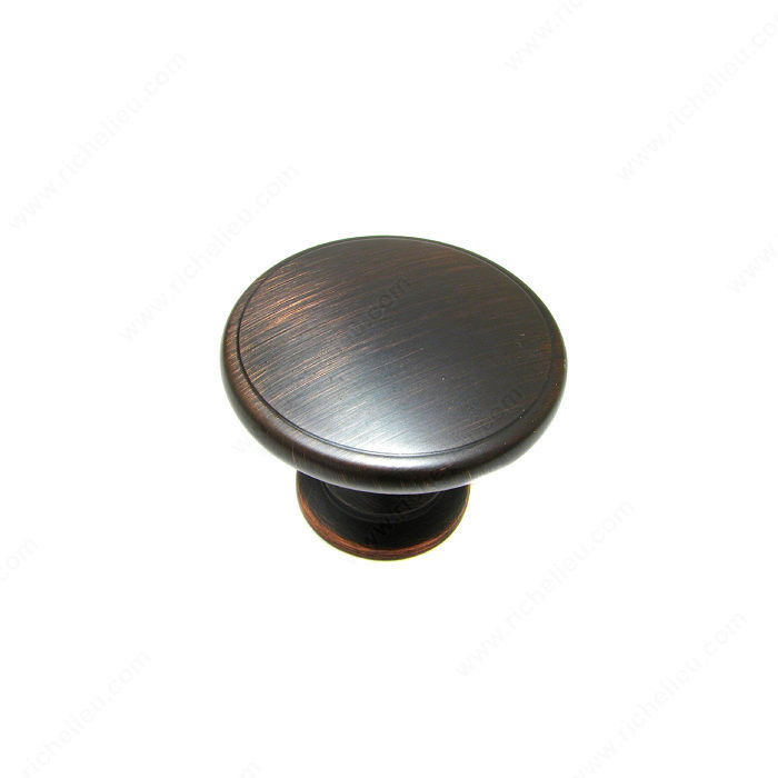 Traditional Metal Knob - 8122, Finish Brushed Oil-Rubbed Bronze PRO-PACK 2
