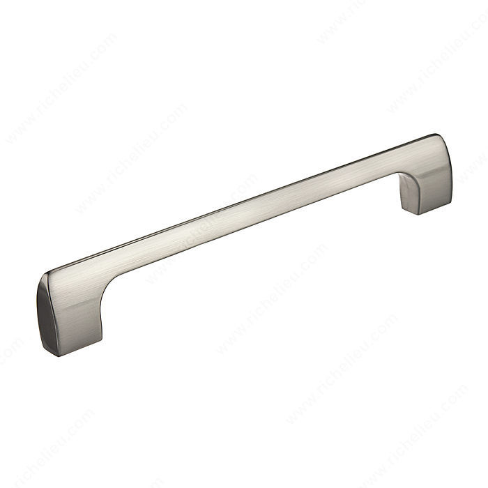 Contemporary Metal Pull - 814, Center to Center 160 mm, Finish Brushed Nickel, Length - Overall Dimensions 178 mm