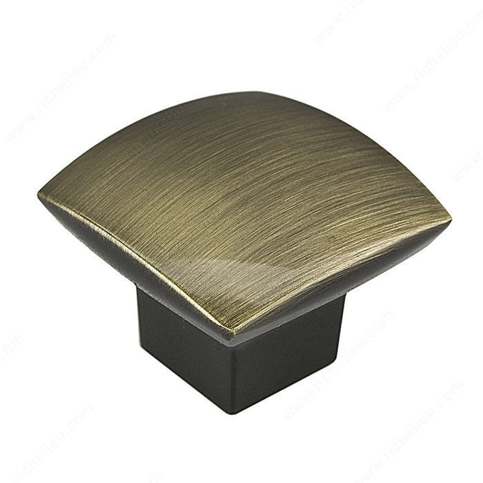 Contemporary Metal Knob - 8143, Finish Antique English PRO-PACK 3