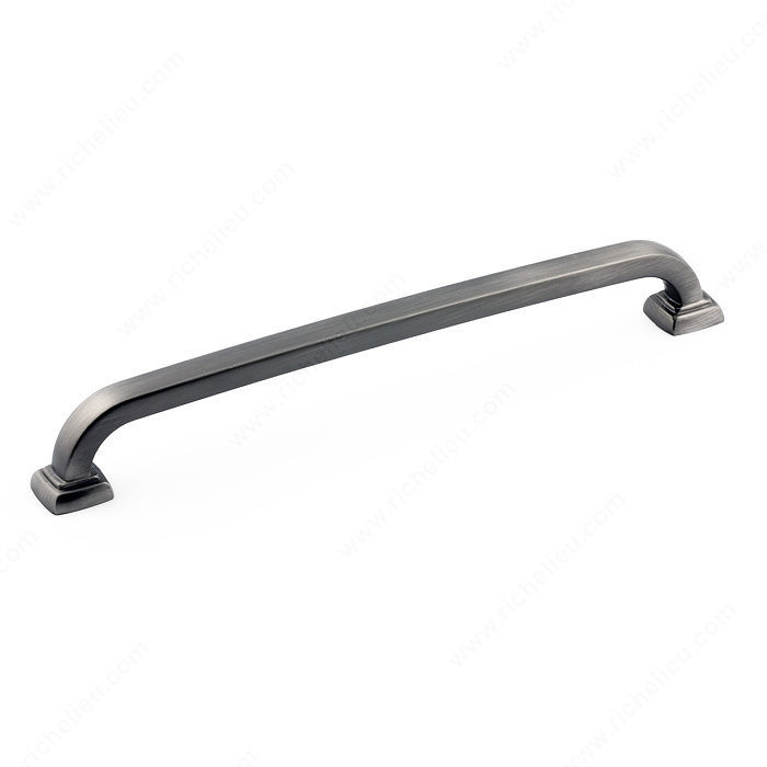 Transitional Metal Pull - 815, Center to Center 192 mm, Finish Antique Nickel, Length - Overall Dimensions 211 mm