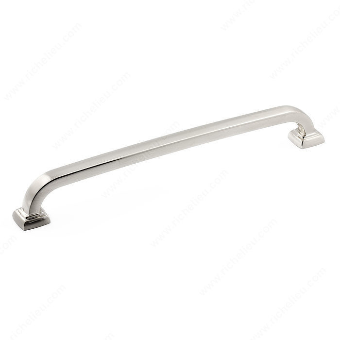 Transitional Metal Pull - 815, Center to Center 192 mm, Finish Brushed Nickel, Length - Overall Dimensions 211 mm