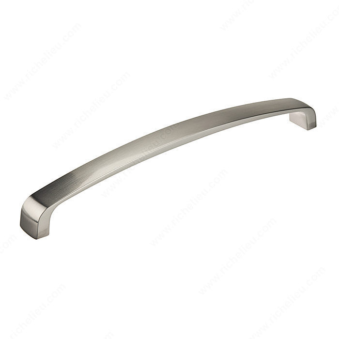 Contemporary Metal Pull - 820, Center to Center 192 mm, Finish Brushed Nickel, Projection - Overall Dimensions 28 mm