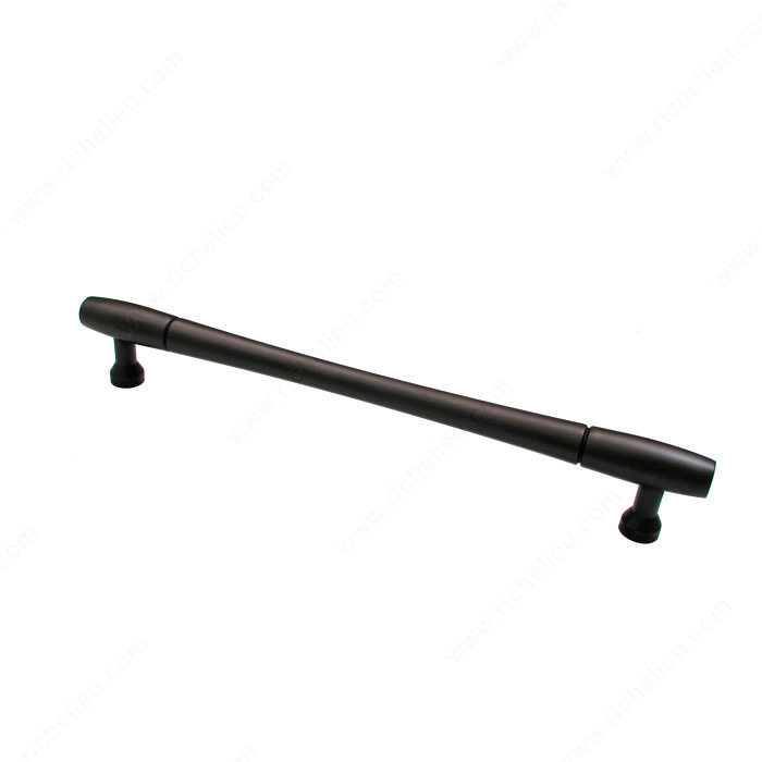 Contemporary Metal Pull - 8212, Finish Brushed Oil-Rubbed Bronze, Screw/Nail 8/32 (Included)
