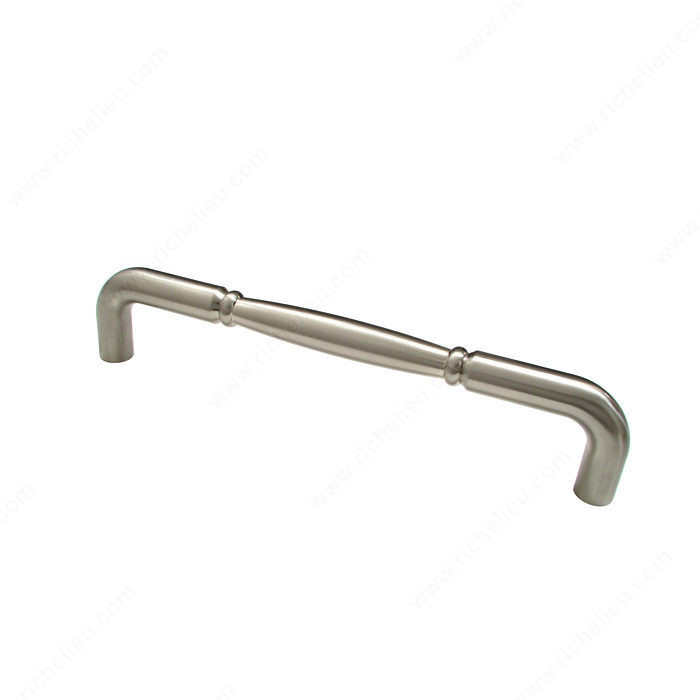 Traditional Metal Pull - 8212, Finish Brushed Nickel, Screw/Nail M6 (Included)