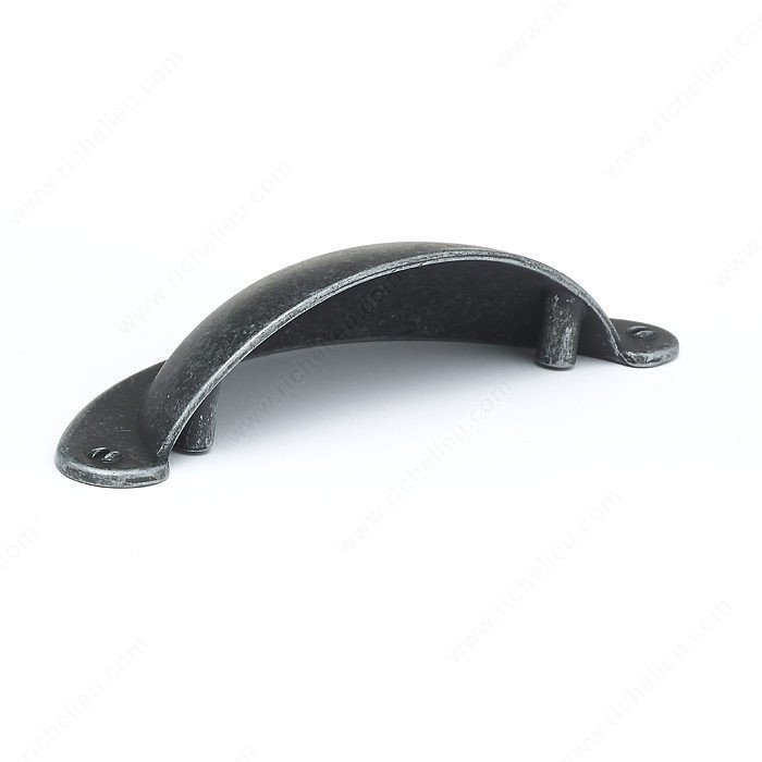 Traditional Metal Pull - 8233, Finish Antique Iron, Screw/Nail 8/32 (Included) PRO-PACK 2
