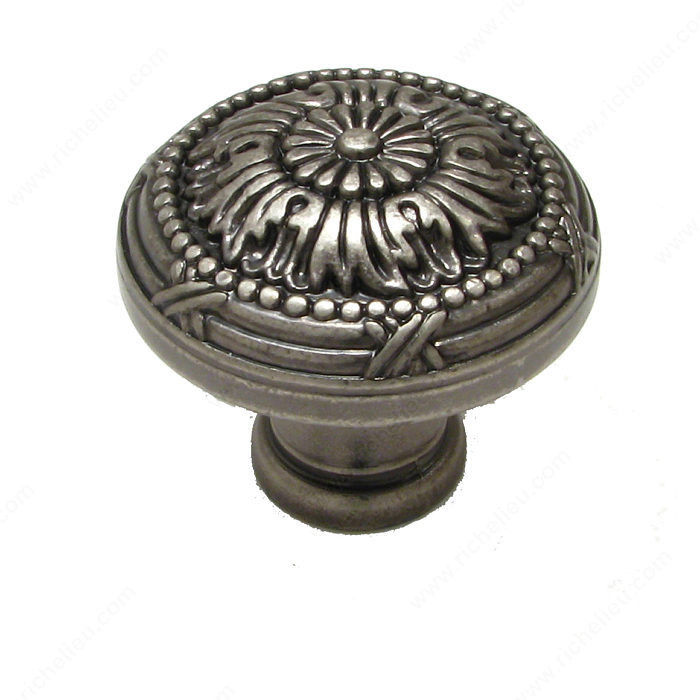 Traditional Metal Knob - 8246, Finish Pewter PRO-PACK 2