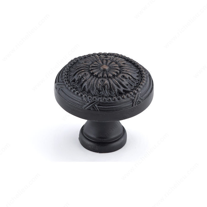Traditional Metal Knob - 8246, Finish Brushed Oil-Rubbed Bronze PRO-PACK 2