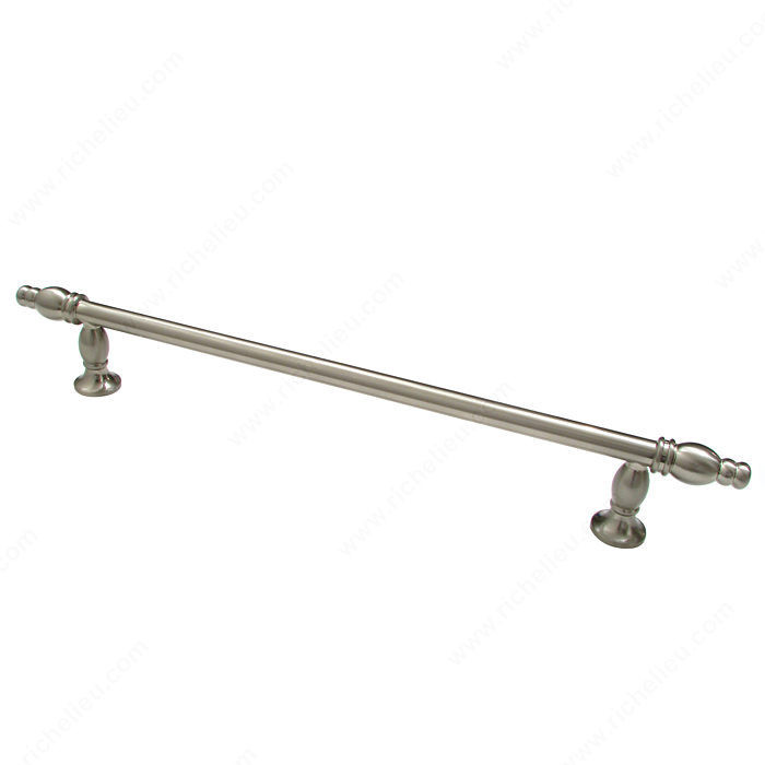Traditional Metal Pull - 8255, Finish Brushed Nickel, Screw/Nail M6 (Included)