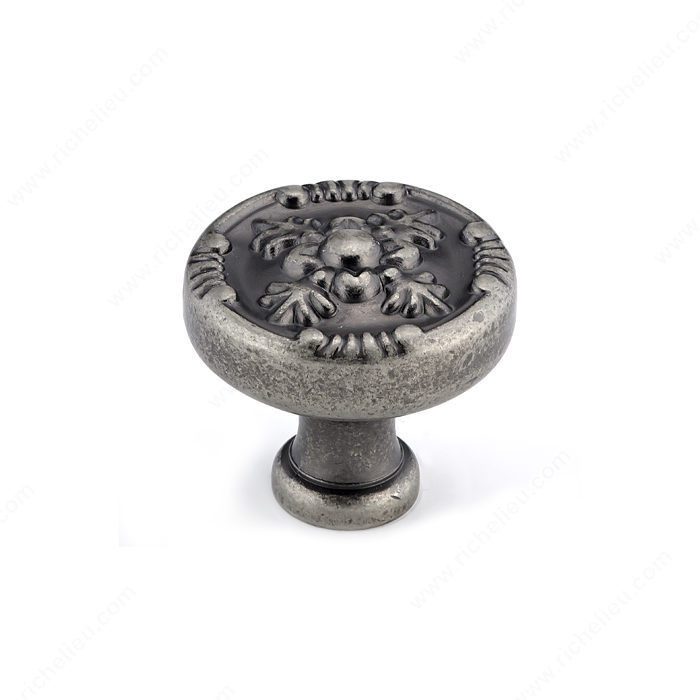 Traditional Metal Knob - 8261, Finish Pewter PRO-PACK 2