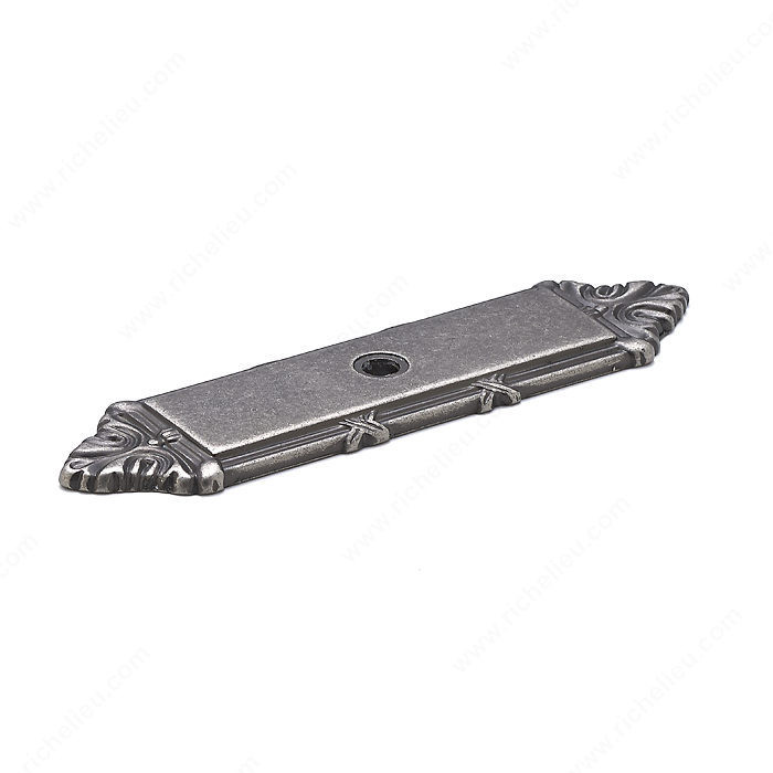 Traditional Metal Backplate for Knob - 8290, Finish Pewter PRO-PACK 3