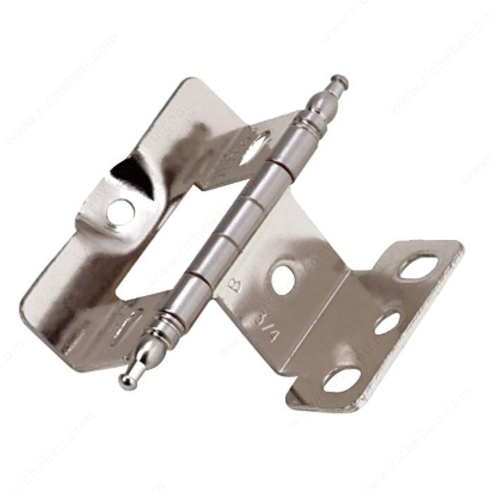 Classic Metal Hinge - 3175, Finish Brushed Nickel, Finish Number 195, Screw/Nail Wood Screw (Included)