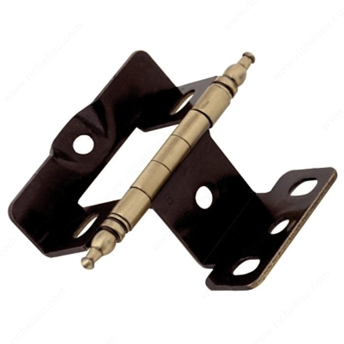 Classic Metal Hinge - 3175, Finish Antique Brass, Finish Number AE, Screw/Nail Wood Screw (Included)