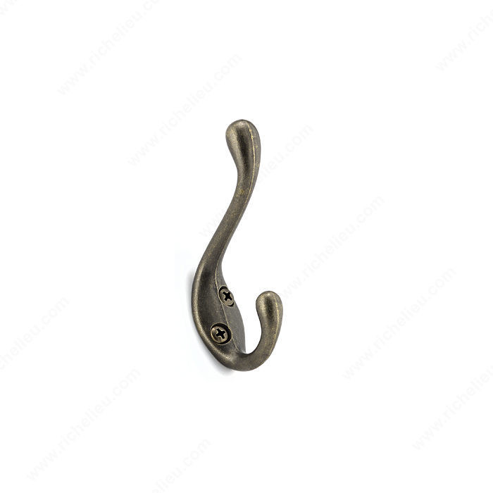 Utility Metal Hook - 834, 4- piece value pack, Finish Burnished Brass