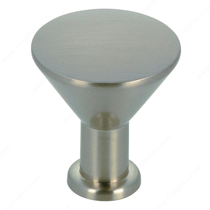 Contemporary Metal Knob - 842, Finish Brushed Nickel PRO-PACK 2