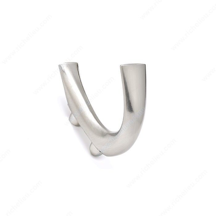 Contemporary Metal Hook - 849, Finish Brushed Nickel PRO-PACK 2