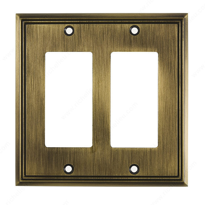 Switch plate 2 Decora - Contemporary Style, Finish Antique English