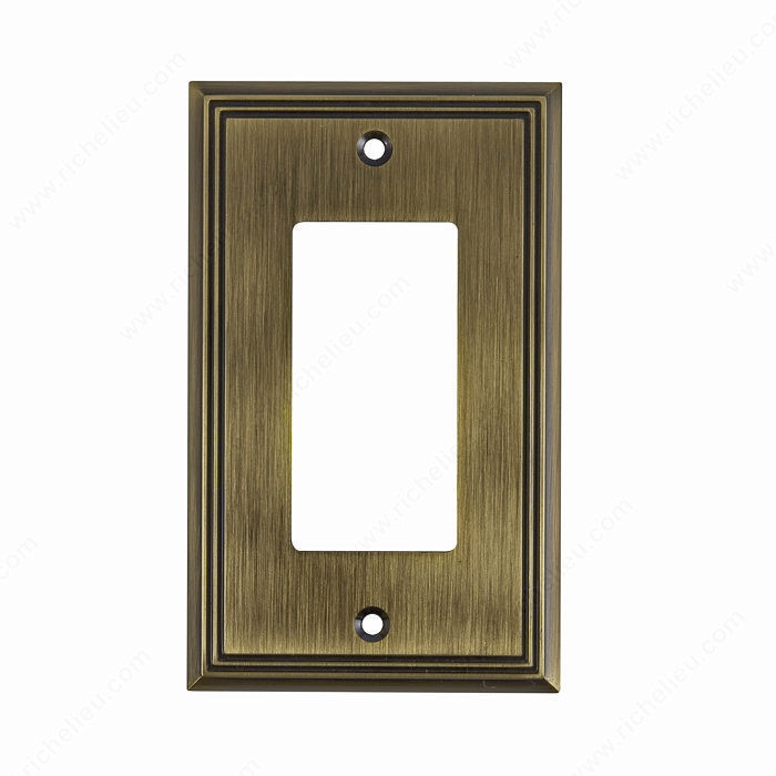 Switch plate 1 Decora - Contemporary Style, Finish Antique English PRO-PACK 2