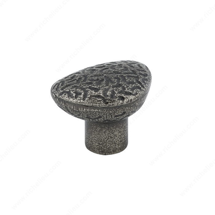 Traditional Metal Knob - 8523, Finish Hammered Iron PRO-PACK 2
