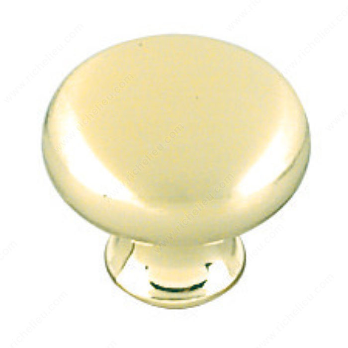 Traditional Zinc Knob - 853, Finish Brushed Brass
