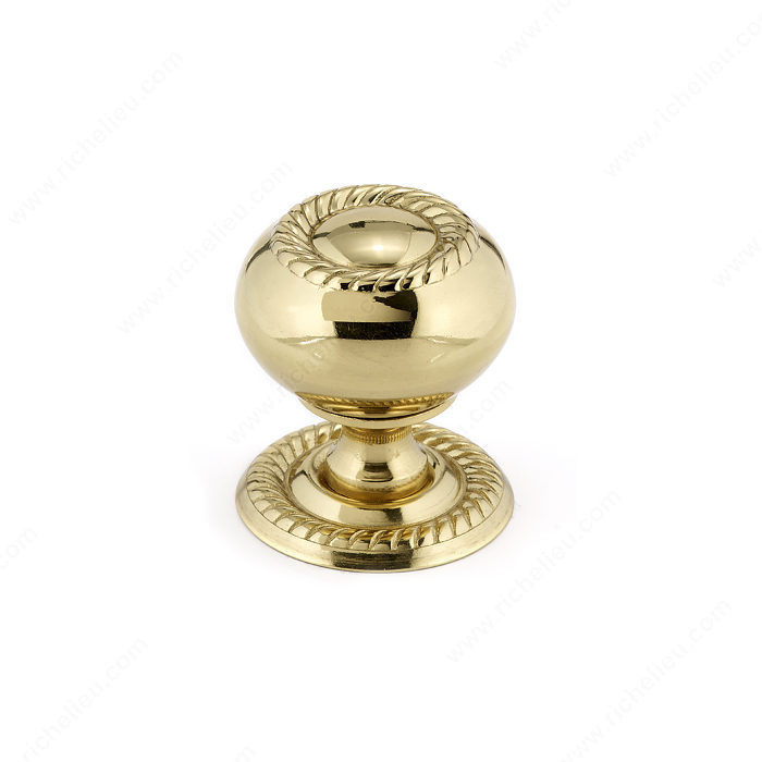 Traditional Metal Knob - 8606, Finish Brass PRO-PACK 2