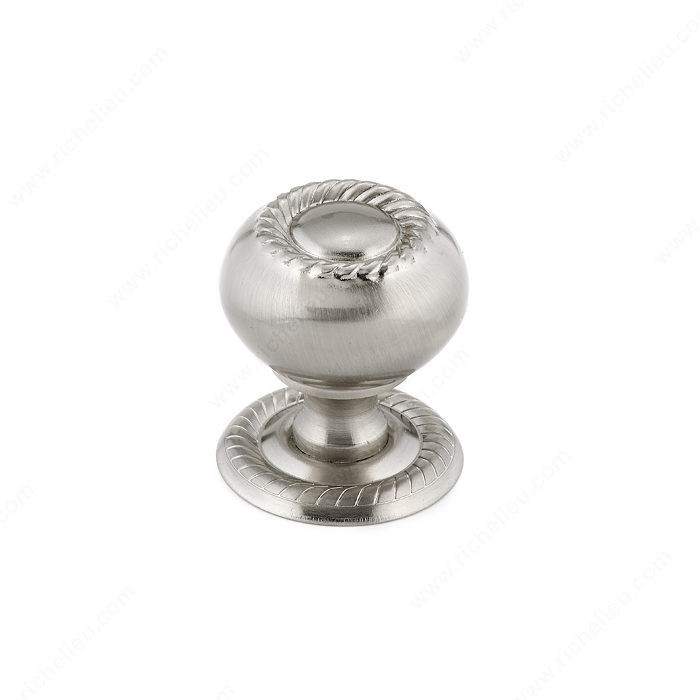 Traditional Metal Knob - 8606, Finish Brushed Nickel PRO-PACK 2