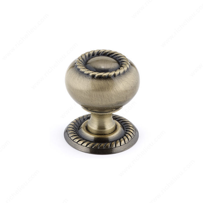 Traditional Metal Knob - 8606, Finish Antique English PRO-PACK 2