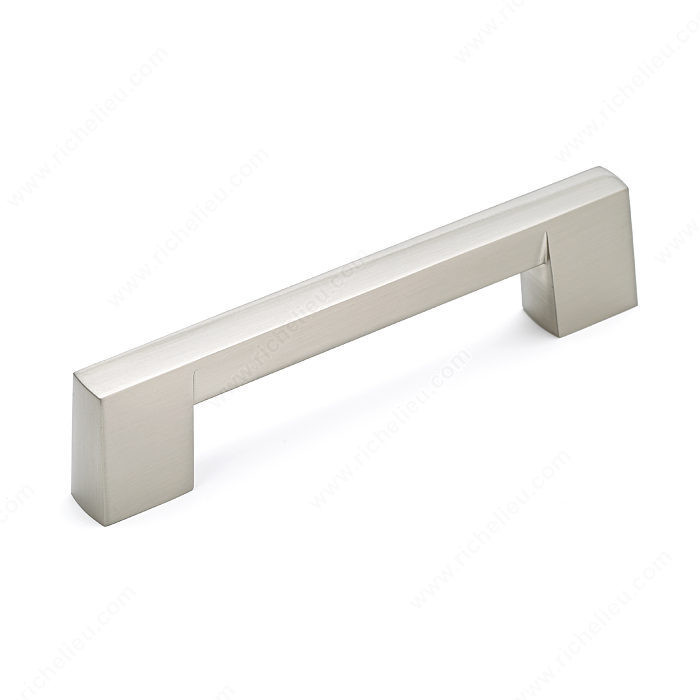 Contemporary Metal Pull - 8607, Finish Brushed Nickel