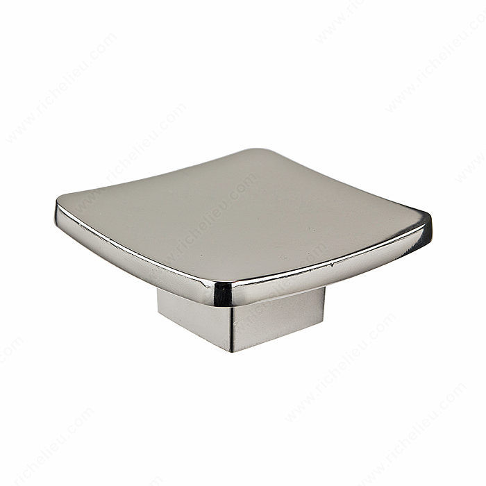 Contemporary Metal Knob - 8609, Finish Polished Nickel