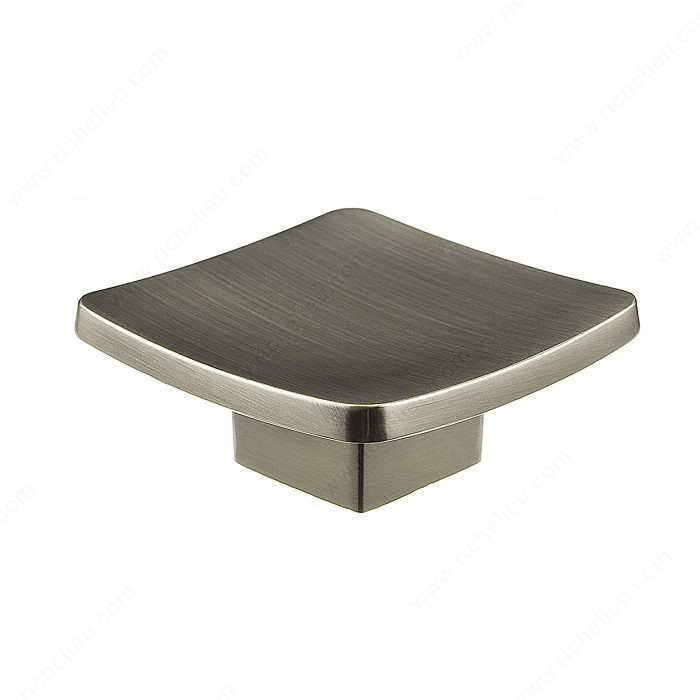 Contemporary Metal Knob - 8609, Finish Brushed Nickel