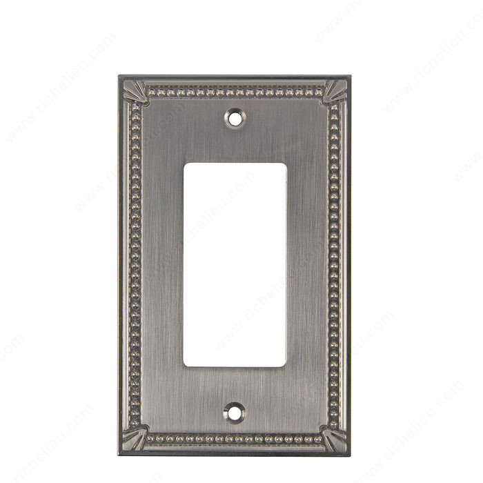Switch plate 1 Decora - Traditional Style, Finish Brushed Nickel