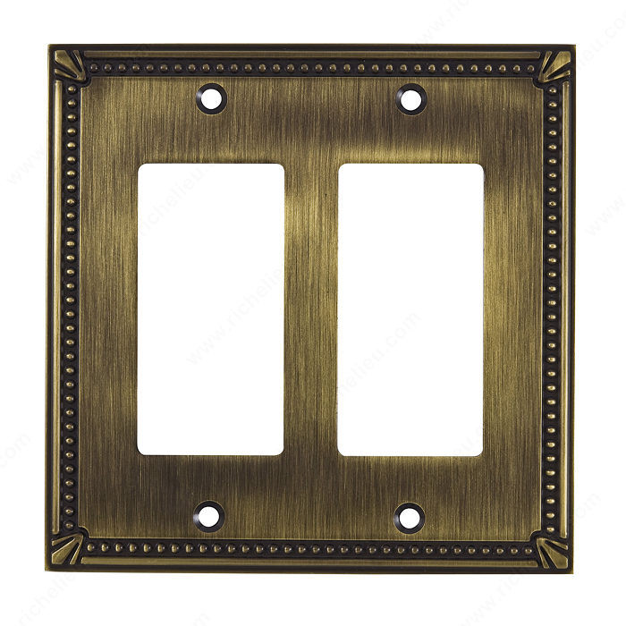Switch plate 2 Decora - Traditional Style, Finish Antique English