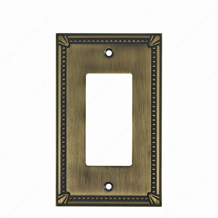 Switch plate 1 Decora - Traditional Style, Finish Antique English