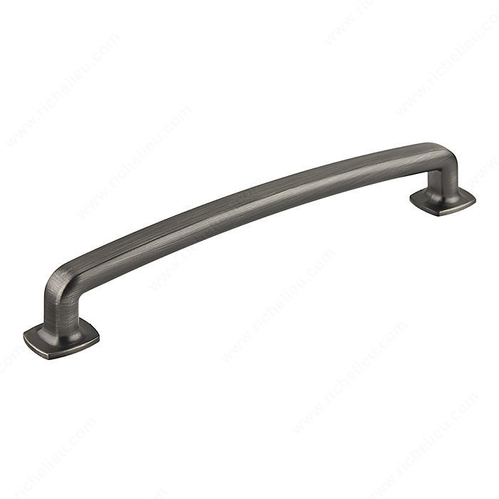 Transitional Metal Pull - 863, Center to Center 160 mm, Finish Antique Nickel, Length - Overall Dimensions 182 mm