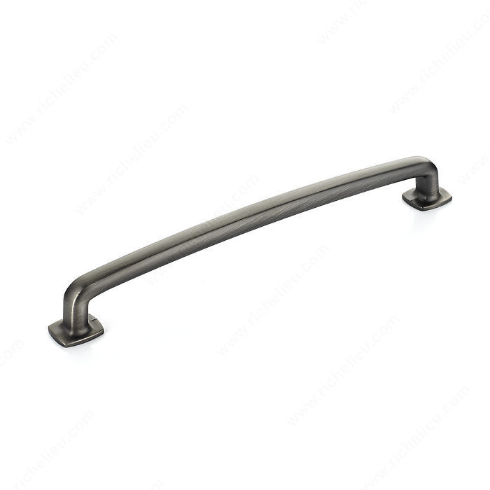 Transitional Metal Pull - 863, Center to Center 192 mm, Finish Antique Nickel, Length - Overall Dimensions 214 mm