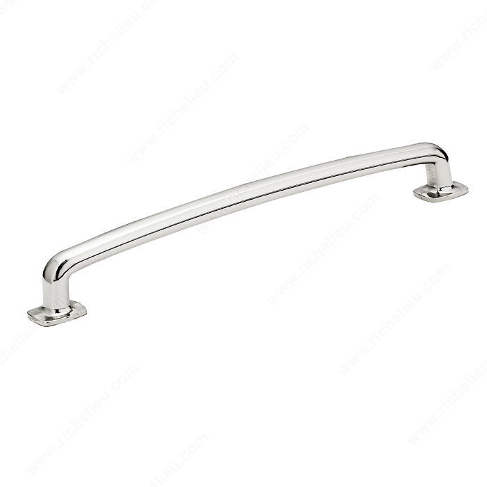 Transitional Metal Pull - 863, Center to Center 192 mm, Finish Polished Nickel, Length - Overall Dimensions 214 mm