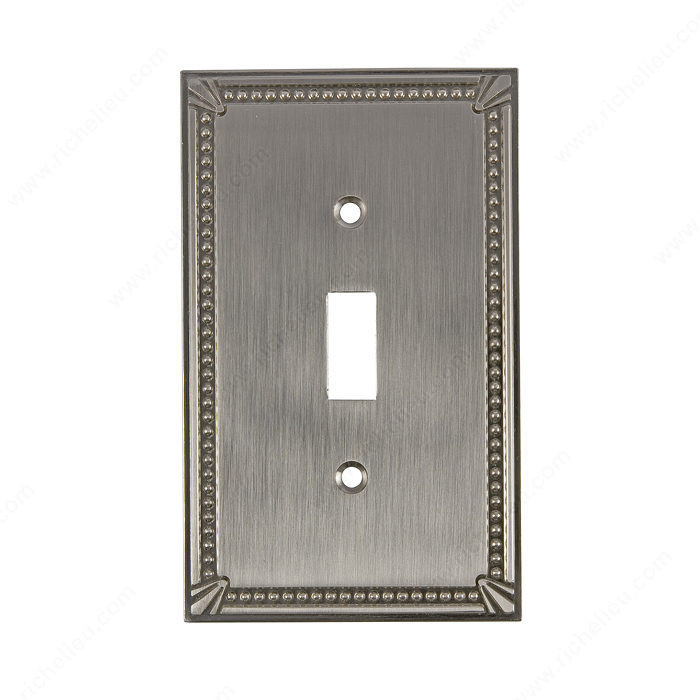 Switch Plate 1 Toggle Entry - Traditional Style, Finish Brushed Nickel