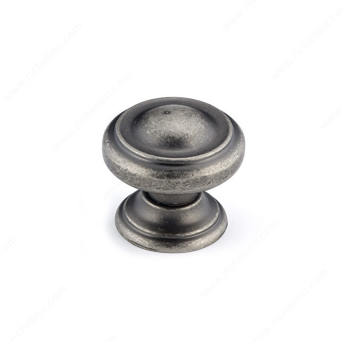 Traditional Metal Knob - 8632, Finish Pewter PRO-PACK 3