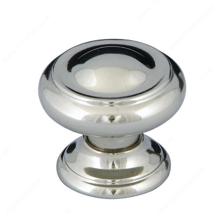 Traditional Metal Knob - 8632, Finish Polished Nickel PRO-PACK 3