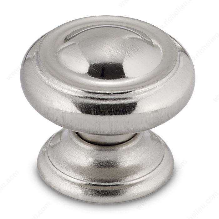 Traditional Metal Knob - 8632, Finish Brushed Nickel PRO-PACK 3
