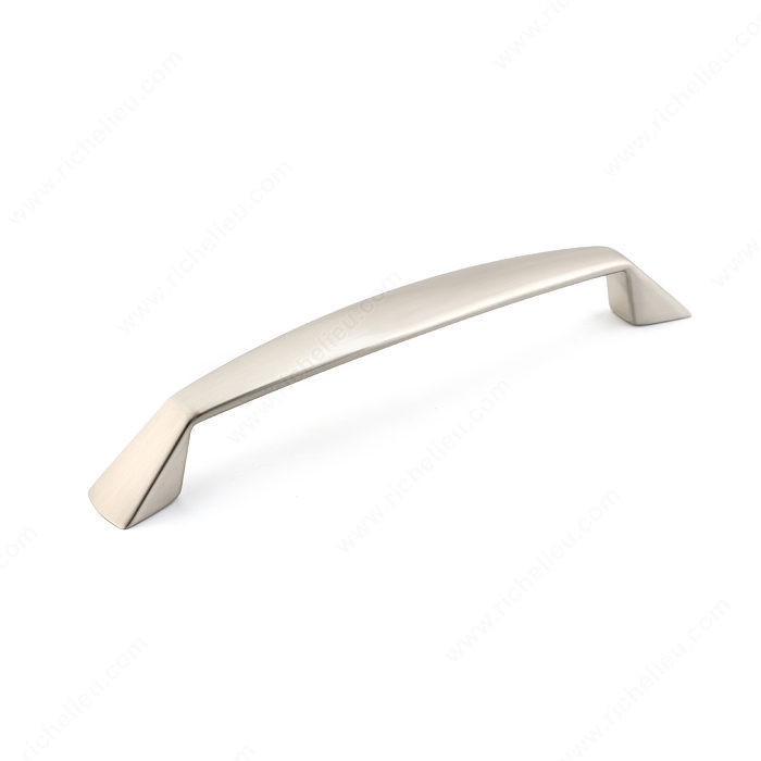 Contemporary Metal Pull - 869, Center to Center 160 mm, Finish Brushed Nickel, Projection - Overall Dimensions 28.5 mm