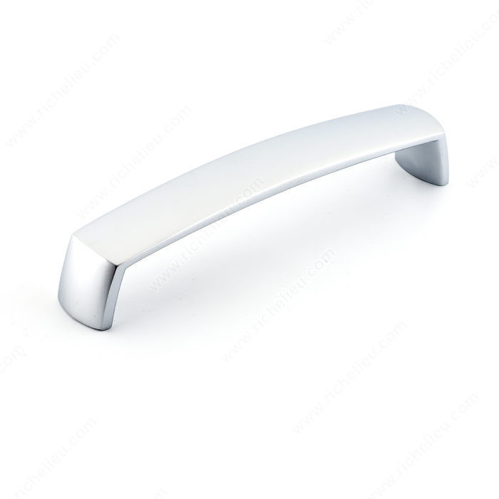 Contemporary Metal Pull - 871, Center to Center 128 mm, Finish Matte Chrome, Length - Overall Dimensions 137 mm