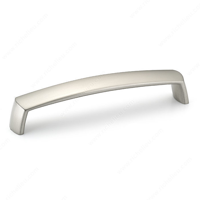 Contemporary Metal Pull - 871, Center to Center 128 mm, Finish Brushed Nickel, Length - Overall Dimensions 137 mm