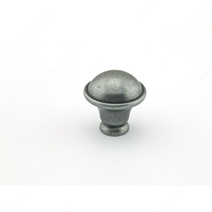 Traditional Metal Knob - 872R, Finish Pewter PRO-PACK 3