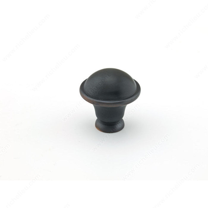 Traditional Metal Knob - 872R, Finish Brushed Oil-Rubbed Bronze PRO-PACK 3