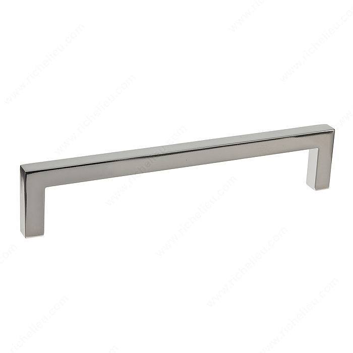 Contemporary Metal Pull - 873, Center to Center 160 mm, Finish Polished Nickel, Length - Overall Dimensions 170 mm