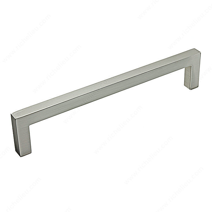 Contemporary Metal Pull - 873, Center to Center 160 mm, Finish Brushed Nickel, Length - Overall Dimensions 170 mm