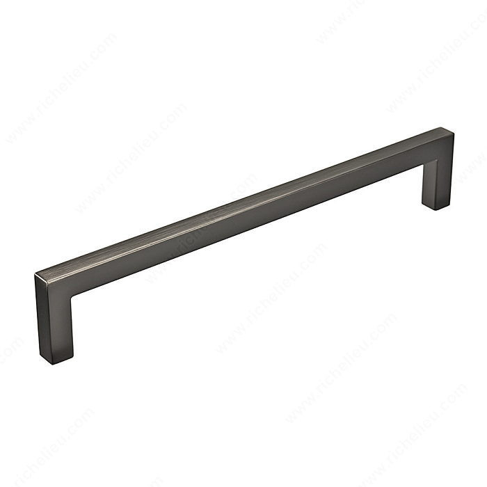 Contemporary Metal Pull - 873, Center to Center 192 mm, Finish Antique Nickel, Length - Overall Dimensions 202 mm