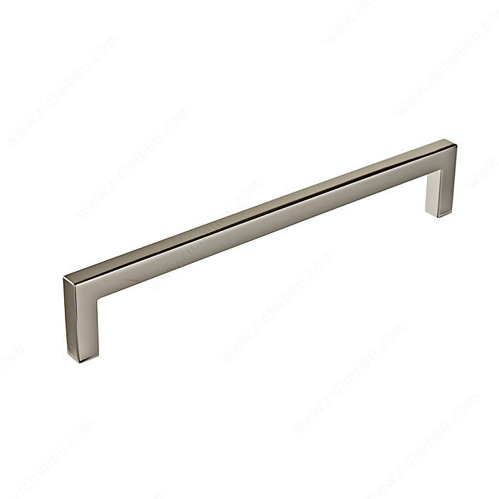 Contemporary Metal Pull - 873, Center to Center 192 mm, Finish Polished Nickel, Length - Overall Dimensions 202 mm