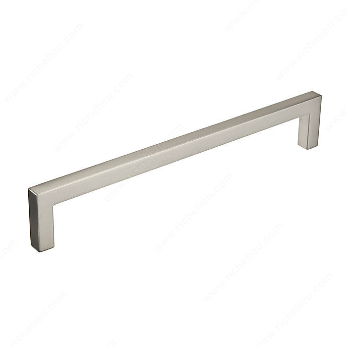Contemporary Metal Pull - 873, Center to Center 192 mm, Finish Brushed Nickel, Length - Overall Dimensions 202 mm