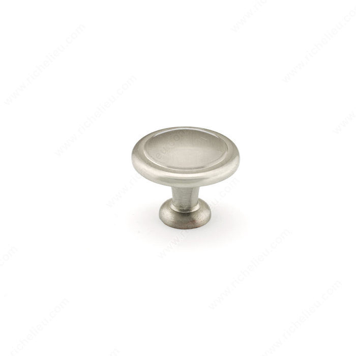 Traditional Metal Knob - 878A, Finish Brushed Nickel PRO-PACK 5